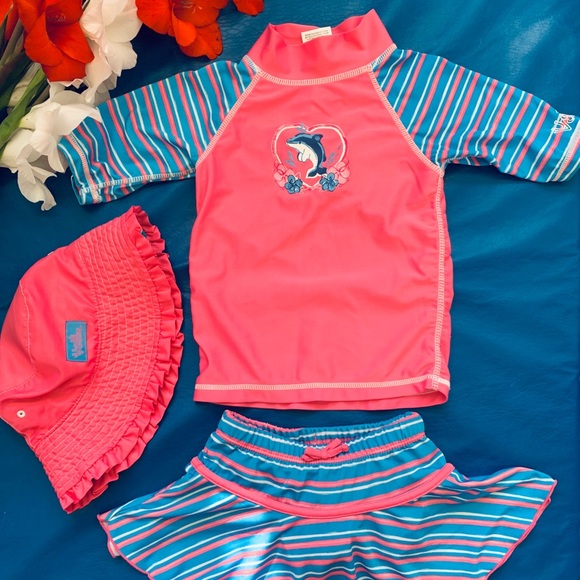 Rashguard set with sun hat. - Picture 1 of 5